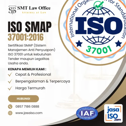 Iklan SMAP sertifikasi smap iso 37001